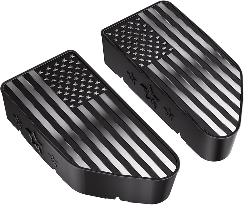 EVPLNT Stake Pocket Cover Set of Two Compatible with Chevy Colorado/GMC Canyon 2023-2026, Truck Hole Caps Plugs (Black/Silver) - Image 1